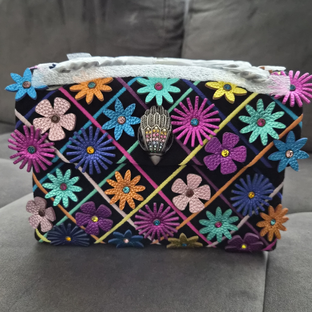 Floral Embellished Multicolor Handbag